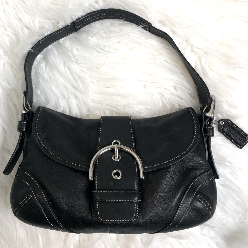 Coach Black Leather Soho Shoulder Bag